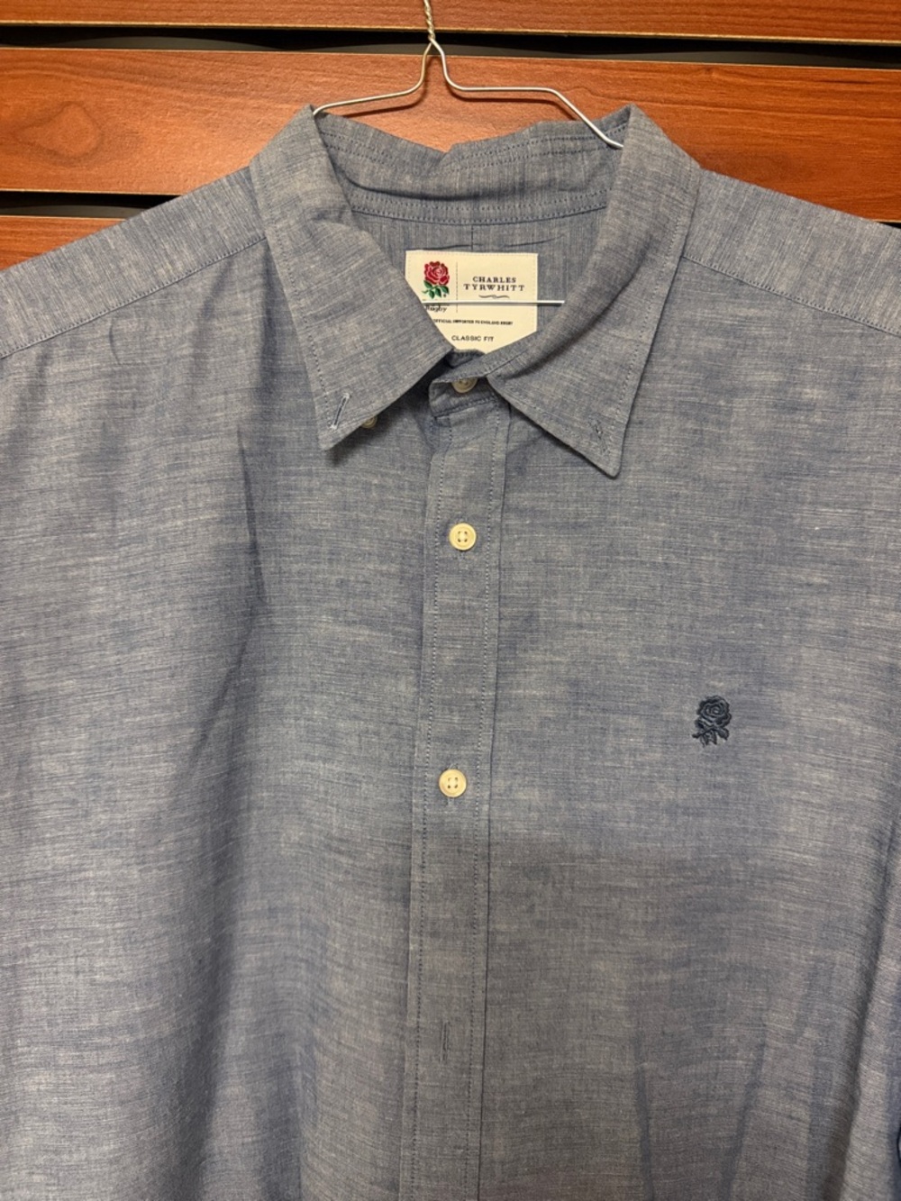 Charles Tyrwhitt Blue Chambray Button-Down Shirt